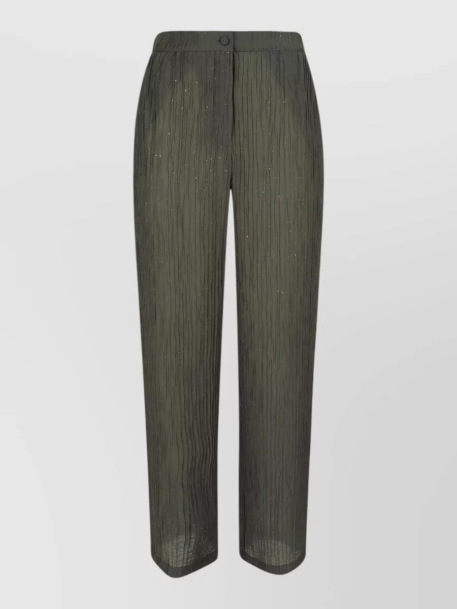 Emporio Armani pleated wide-leg trousers