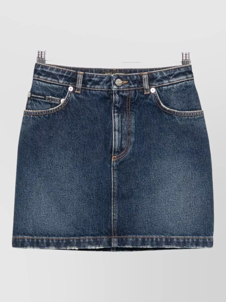 Dolce&Gabbana denim knee-length skirt