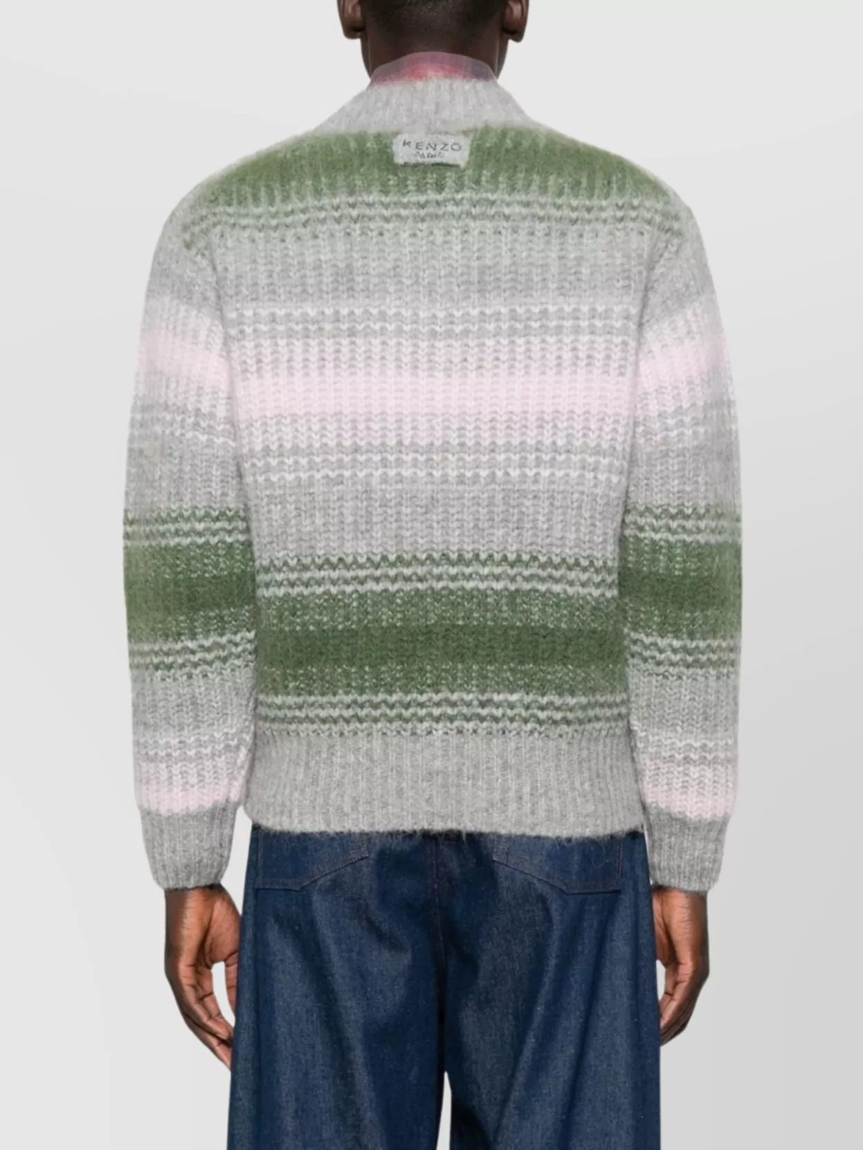 Kenzo Striped V-Neck Sweater Long Sleeves