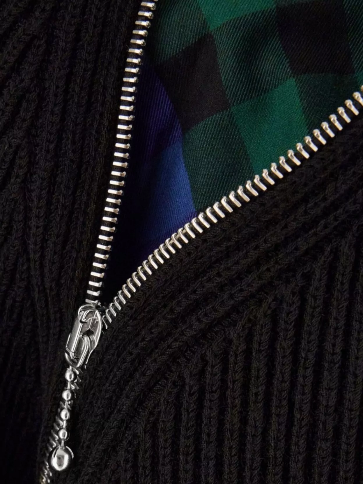 Burberry Wool Sweater Zipper Asymmetric