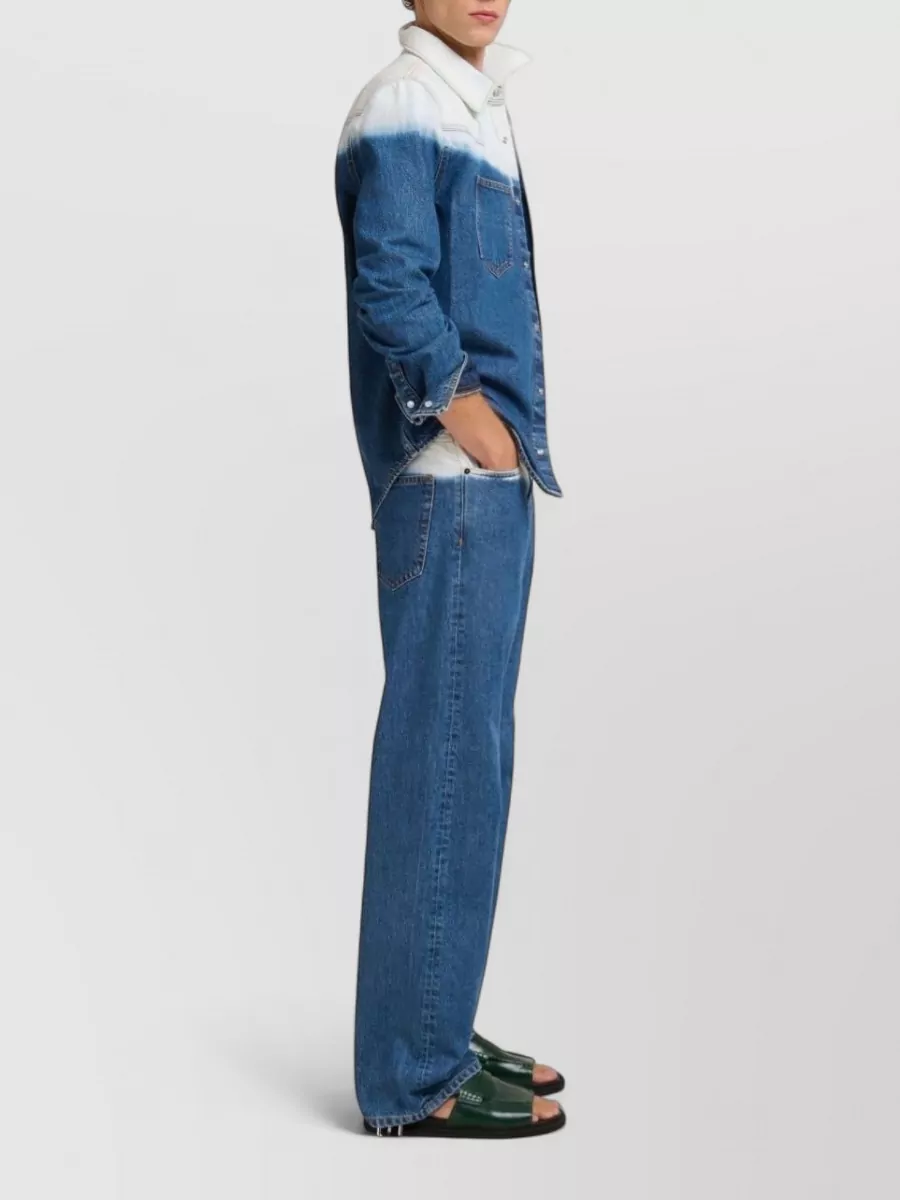 Marni Cotton Jeans Two Tone Belt Loop Design