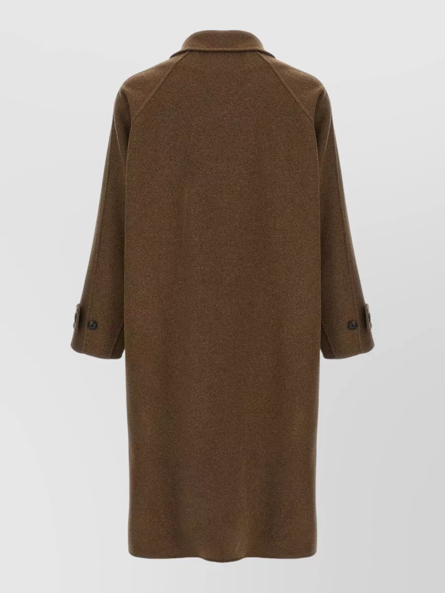 The Row Cashmere Virgin Wool Single Breasted Coat