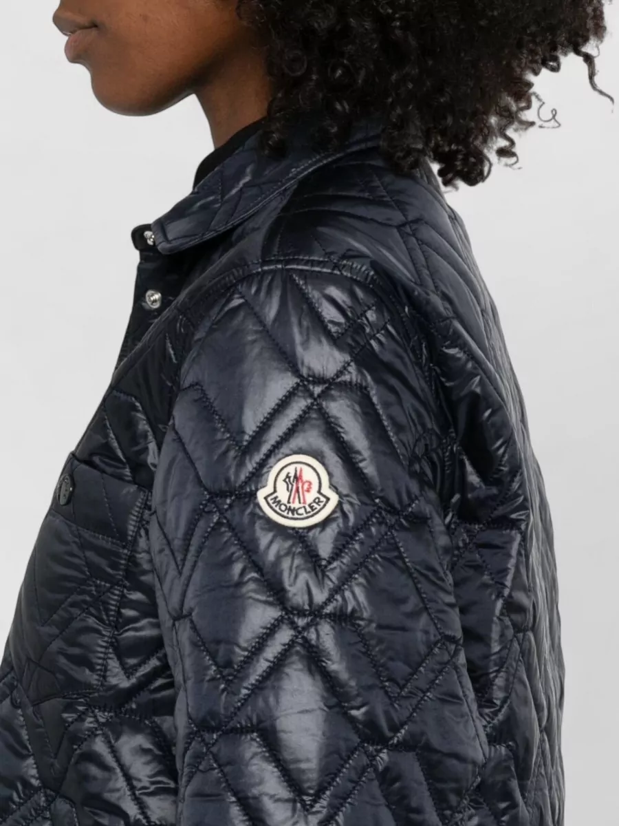 Moncler Quilted Jacket In Cotton Blend