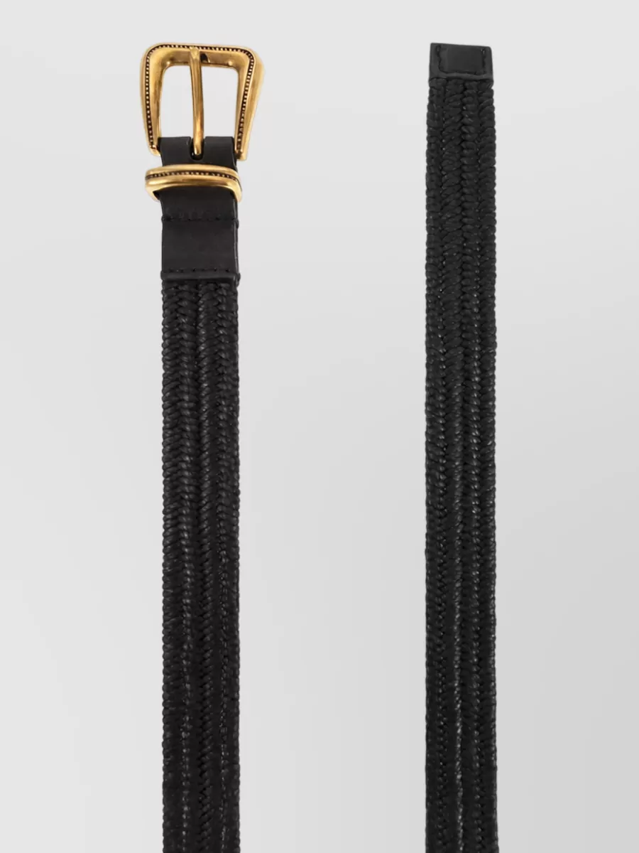 Brunello Cucinelli Linen Woven Belt