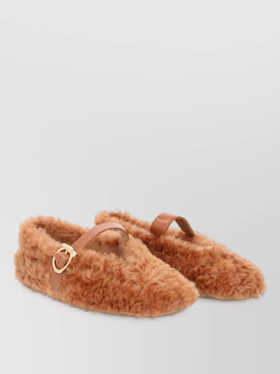 Ferragamo Shearling Slippers