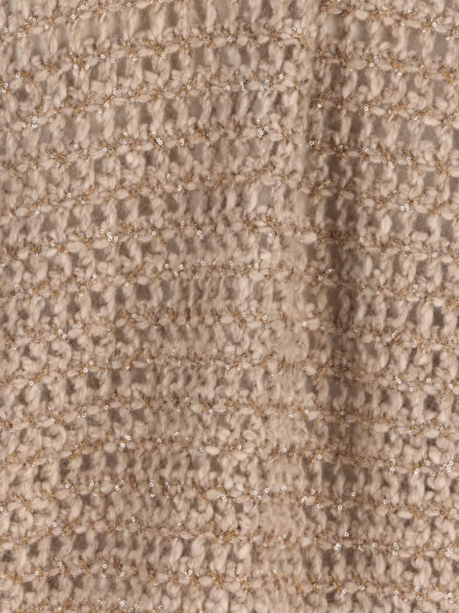 Brunello Cucinelli Cashmere Wool Openwork Relaxed-Fit Cropped Sweater