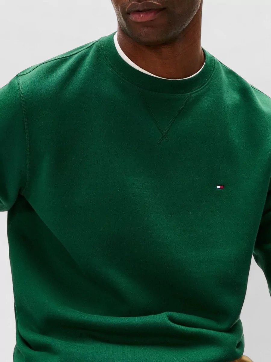 Tommy Hilfiger Long Sleeve Crew Neck Sweater With Ribbed Cuffs