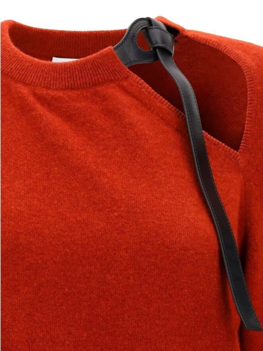 Ferragamo Cashmere wool cutout crewneck sweater