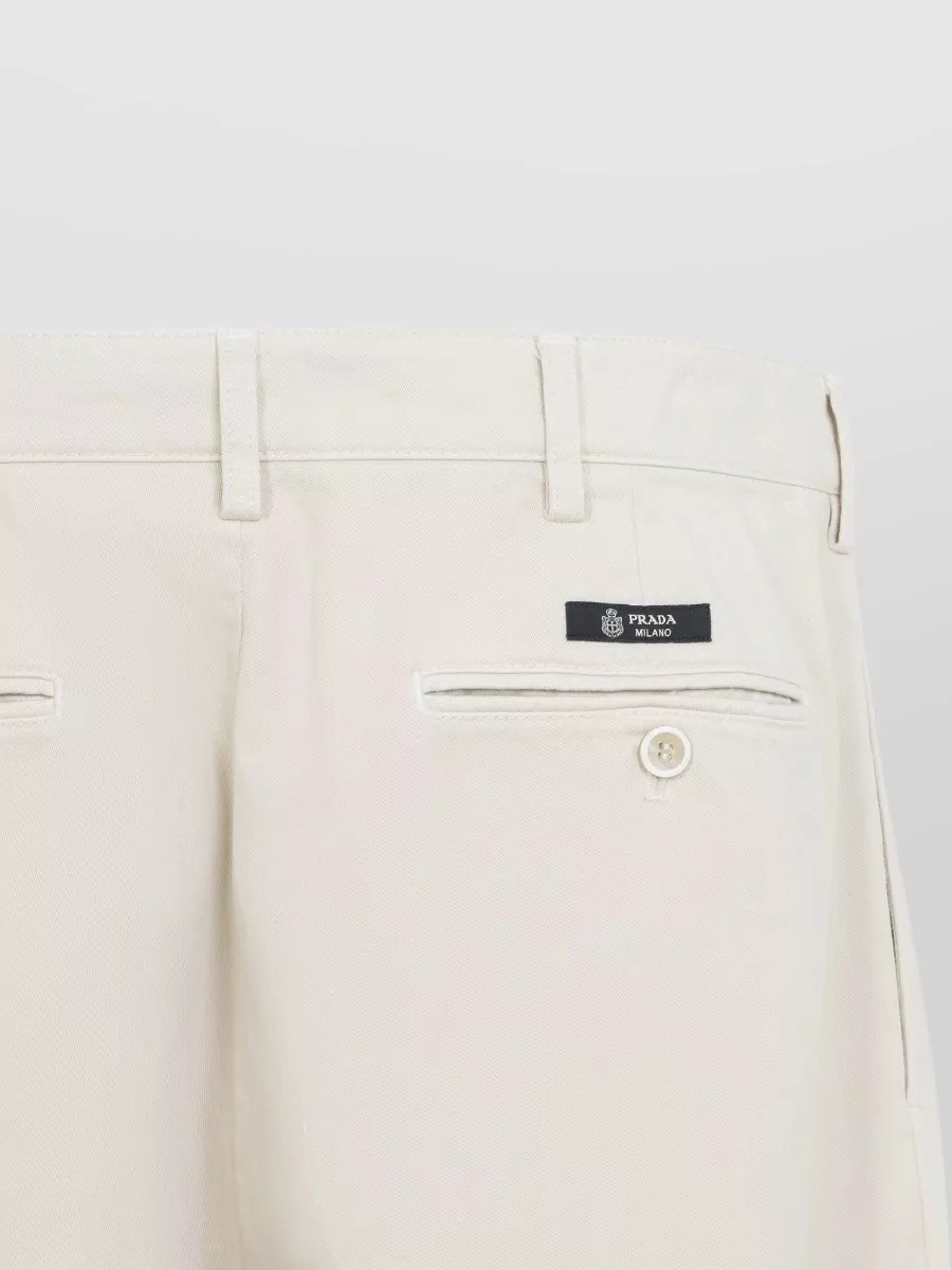Prada Straight-Leg Cotton Trousers