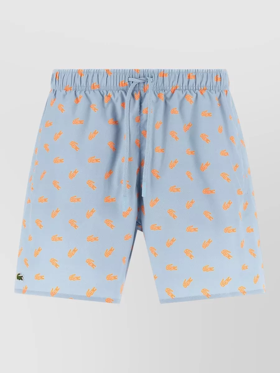 Lacoste Logo Print Swim Shorts