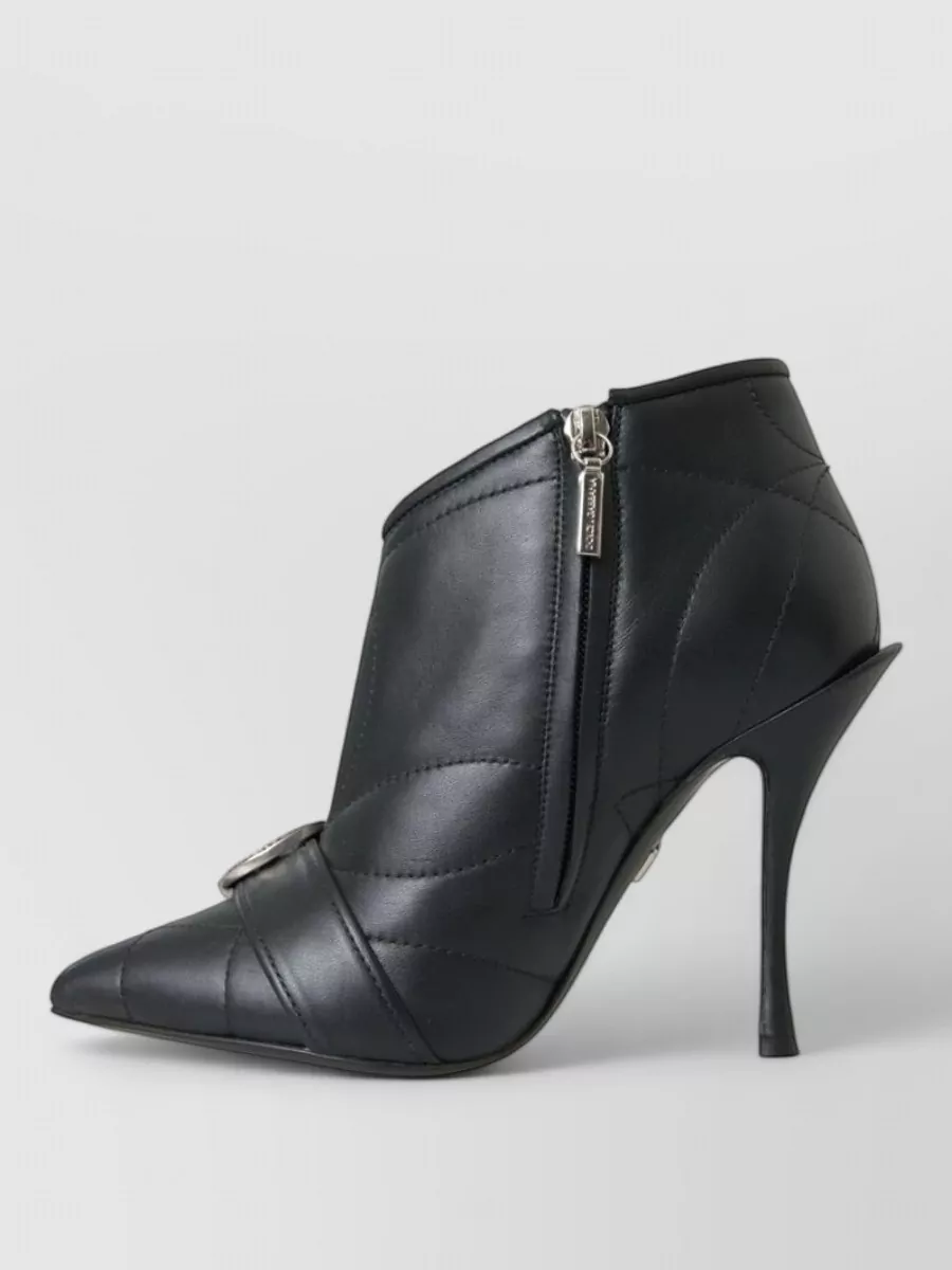 Dolce&Gabbana Leather Quilted Buckled Pumps