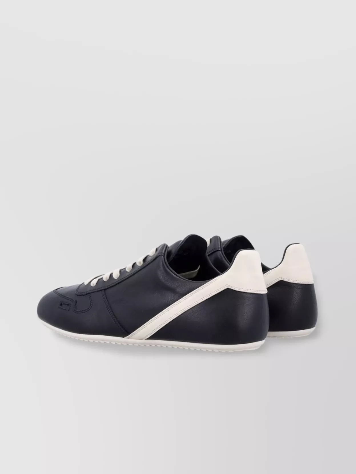 Rick Owens Streamlined Low-top Sneakers With Round Toe In Black