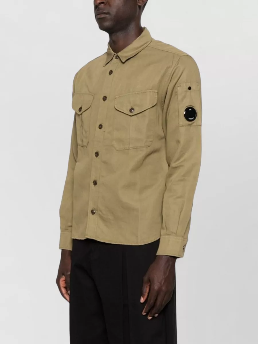 C.p. Company Cotton And Linen Shirt Jacket
