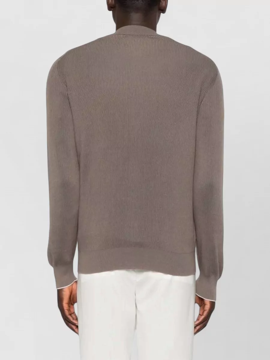Brunello Cucinelli Ribbed Zip-Up Cardigan