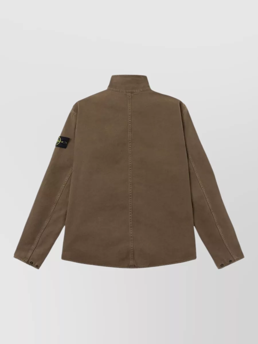 Stone Island Organic Panama Cotton High Collar Jacket