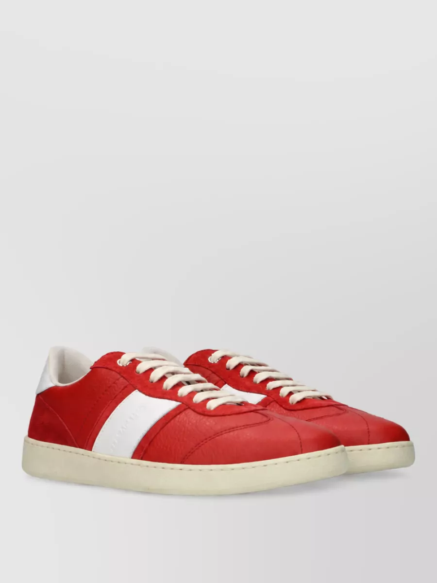 Ferragamo leather lace-up sneakers