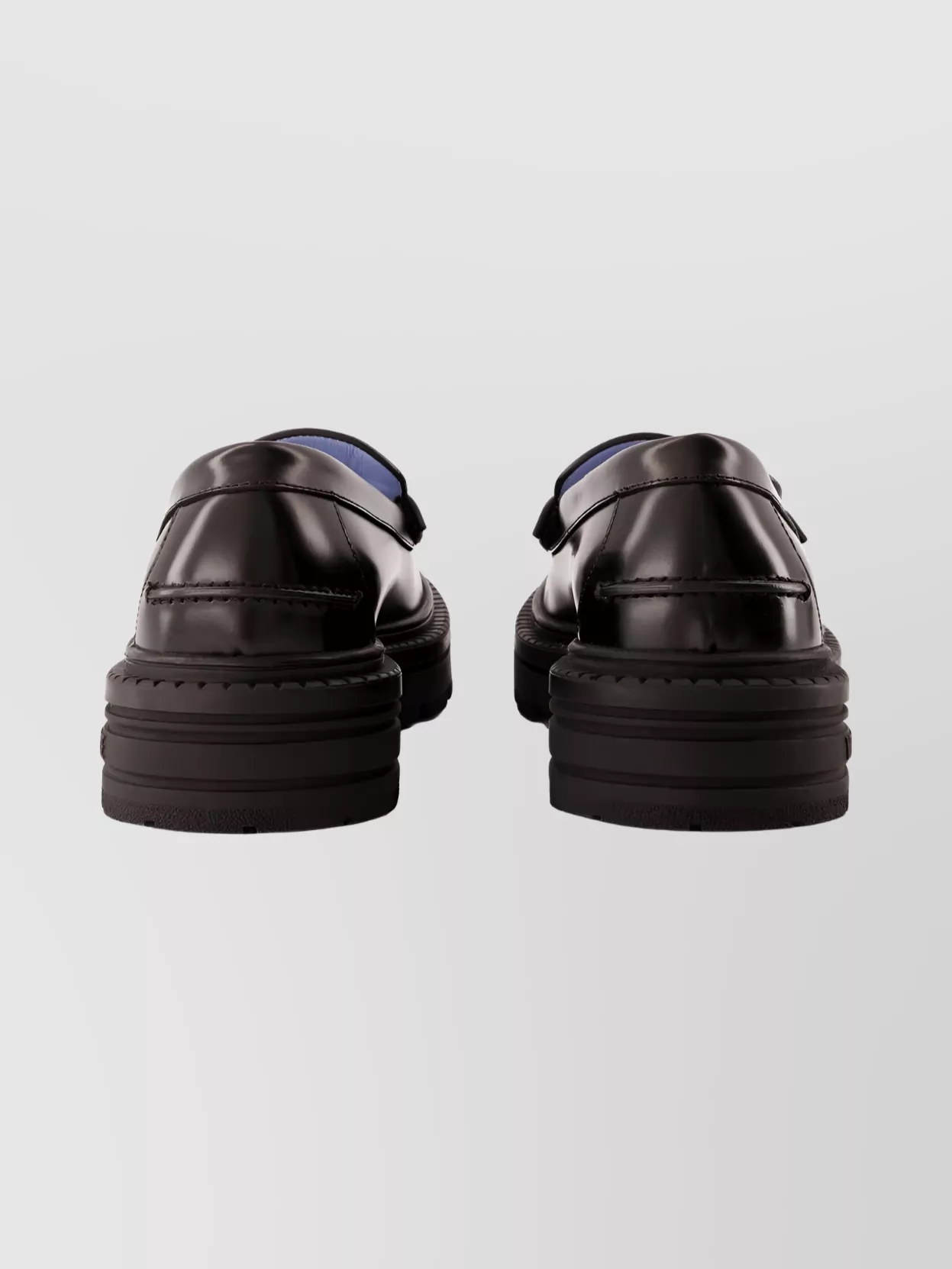 Versace Calfskin Flat Loafers Chunky Sole