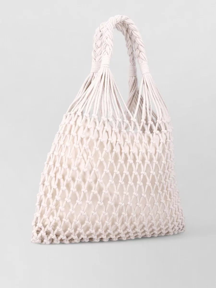 The Frankie Shop Cotton Macrame Tote Bag
