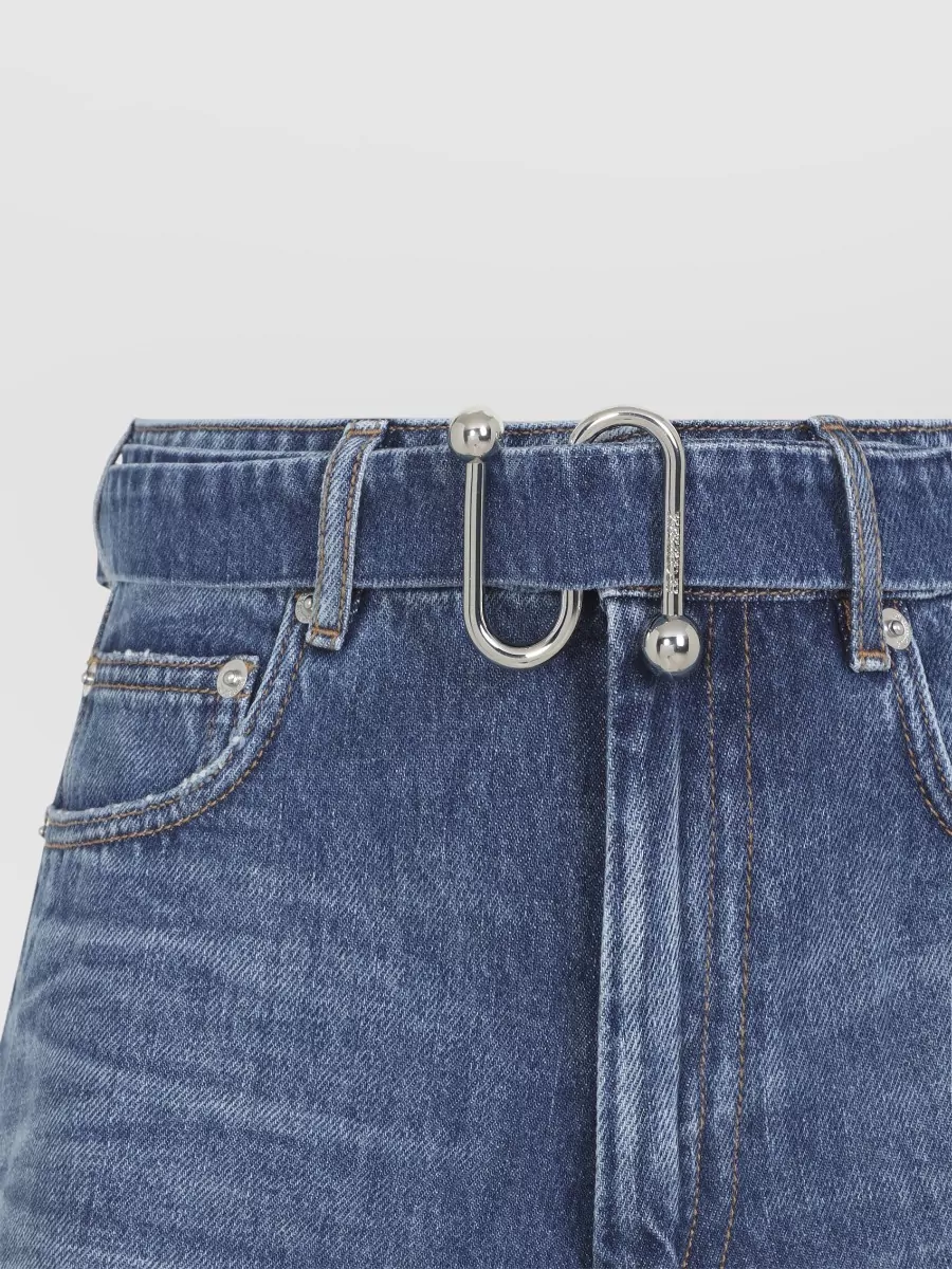 Sportmax Denim Knee-Length Shorts