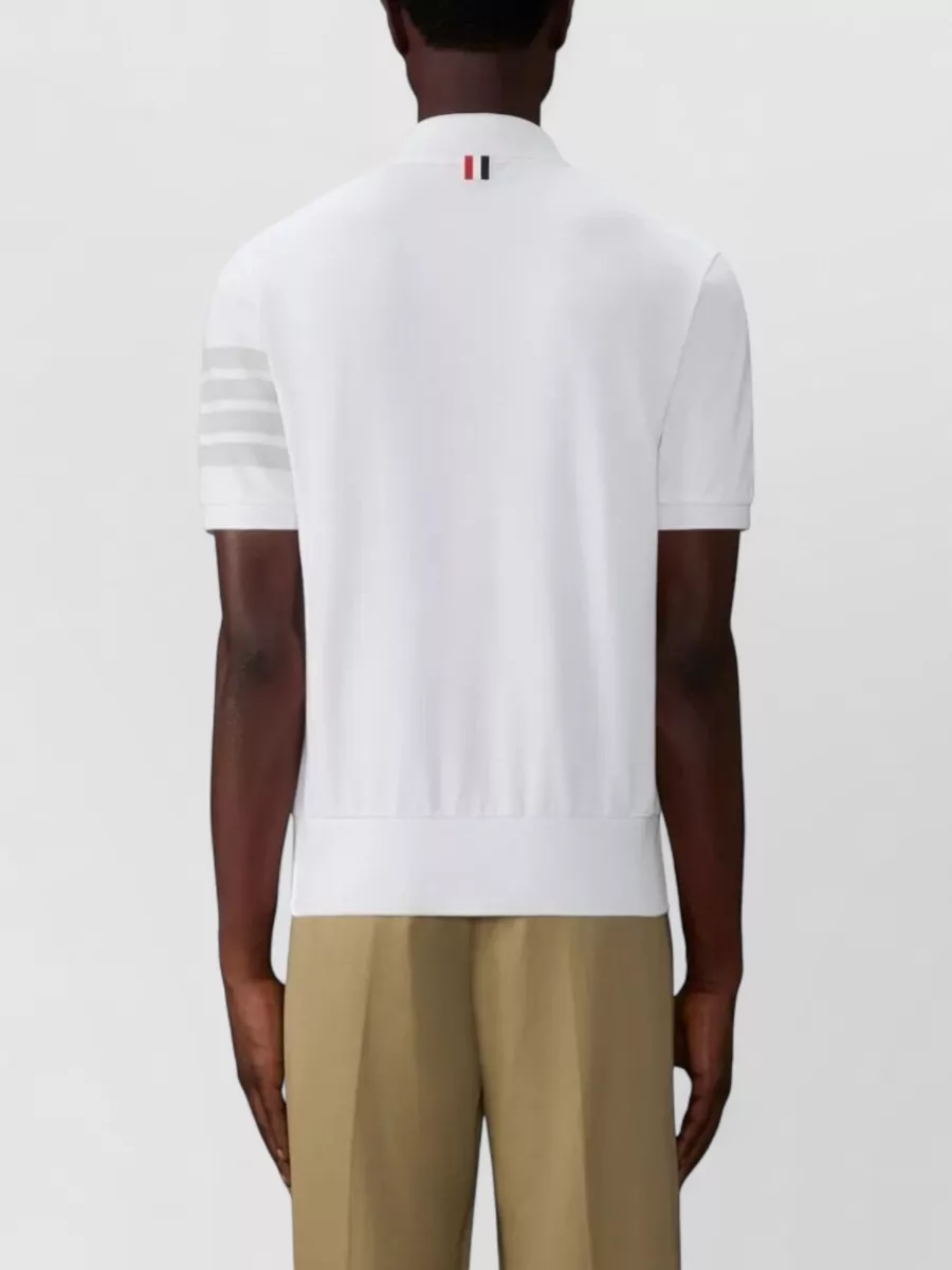 Thom Browne Cotton Piqué Polo Shirt Four Bar