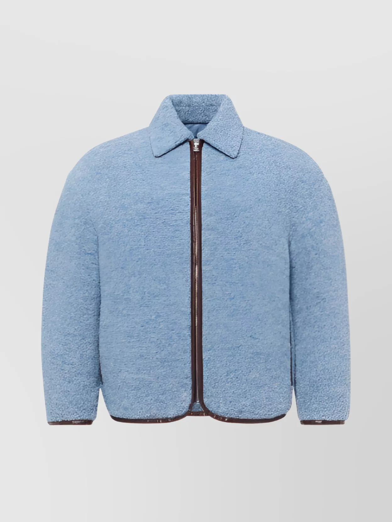 Jw Anderson Casual Jacket With High Collar And Long Sleeves In Blue