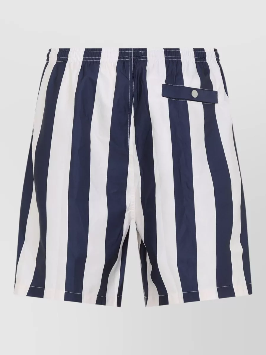 Ami Paris striped swim shorts