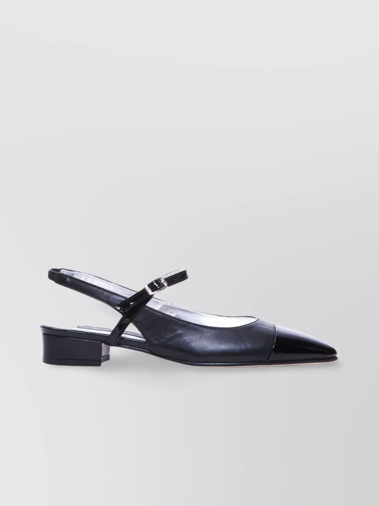 Shop Carel Block Heel Leather Ballerina Shoes