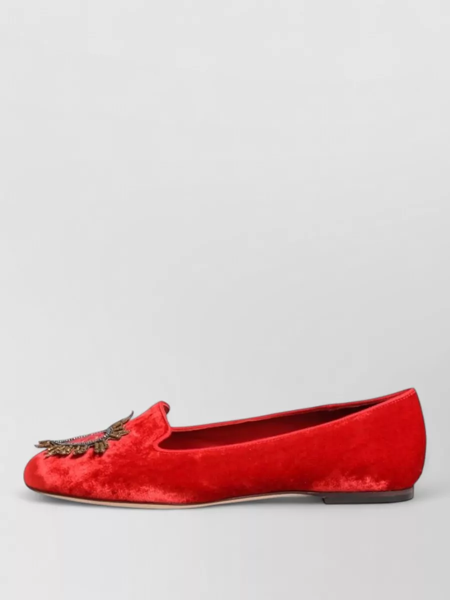 Dolce&Gabbana Embellished Velvet Slippers