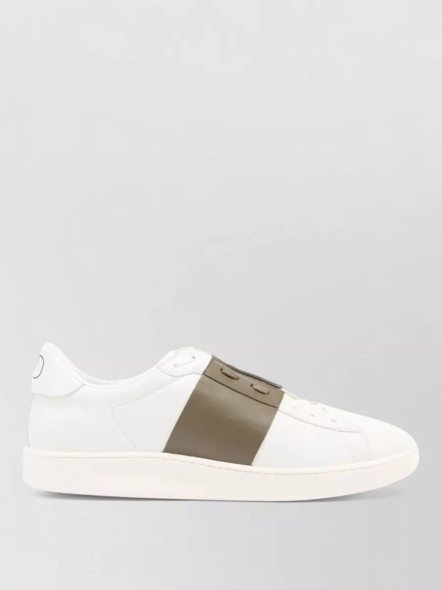 Valentino Leather Lace-Up Sneakers
