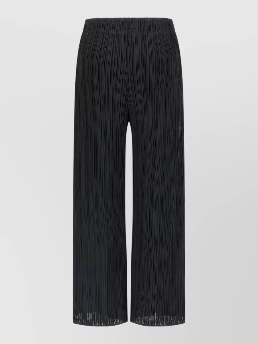 Pleats Please Issey Miyake Pleated Wide-Leg Trousers