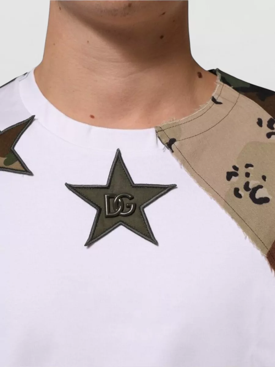 Dolce&Gabbana Cotton Camouflage Patchwork T-Shirt