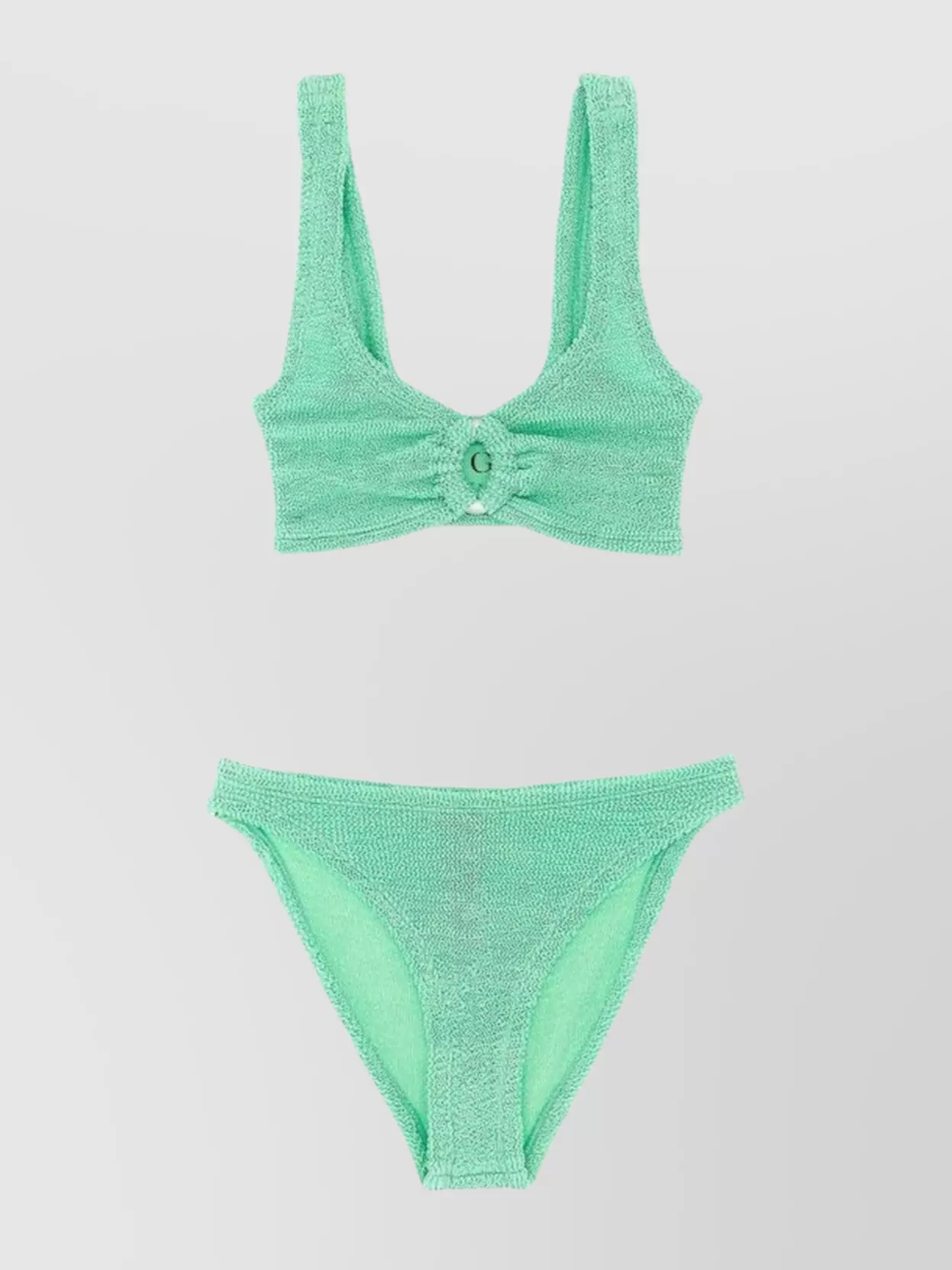 Hunza G Julia Bikini Crinkle Circle Cutout