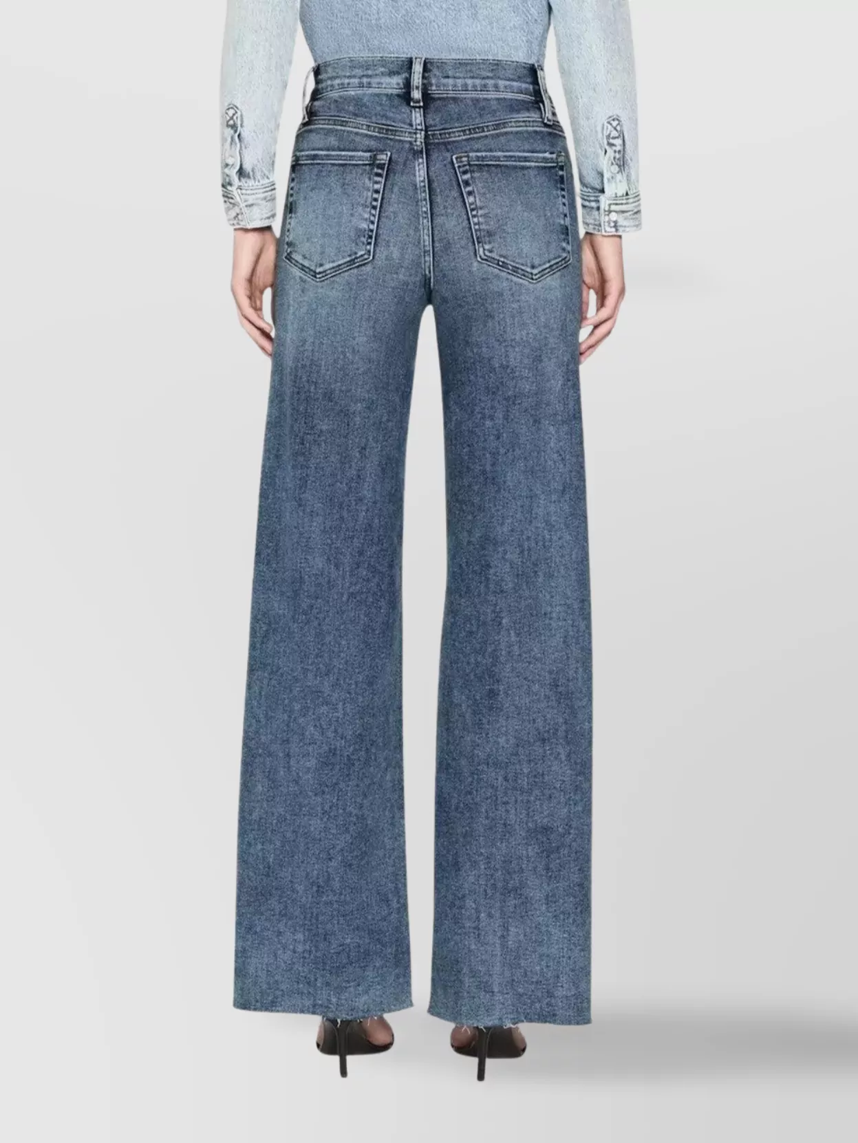 Frame High Waist Slim Palazzo Trousers