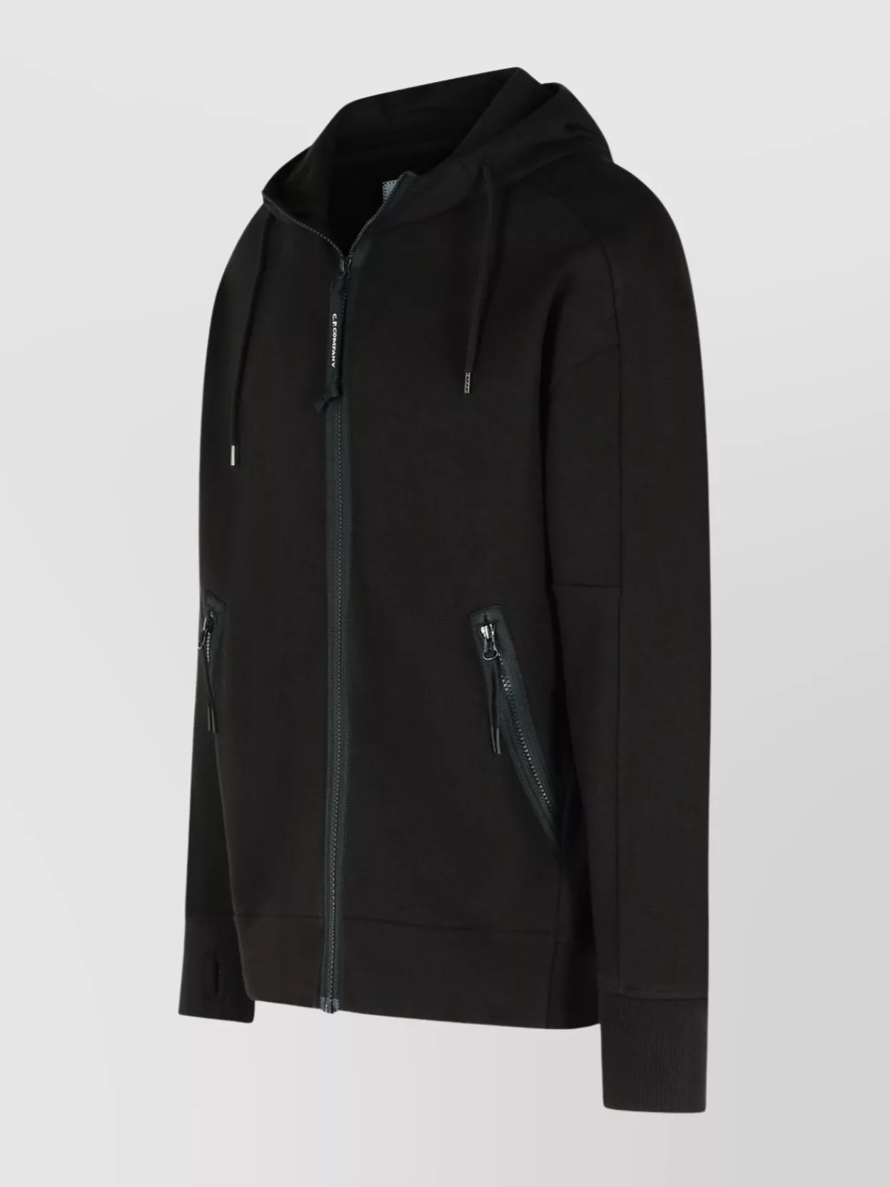C.p. Company Cotton Hooded Sweatshirt With Side Zip Pockets