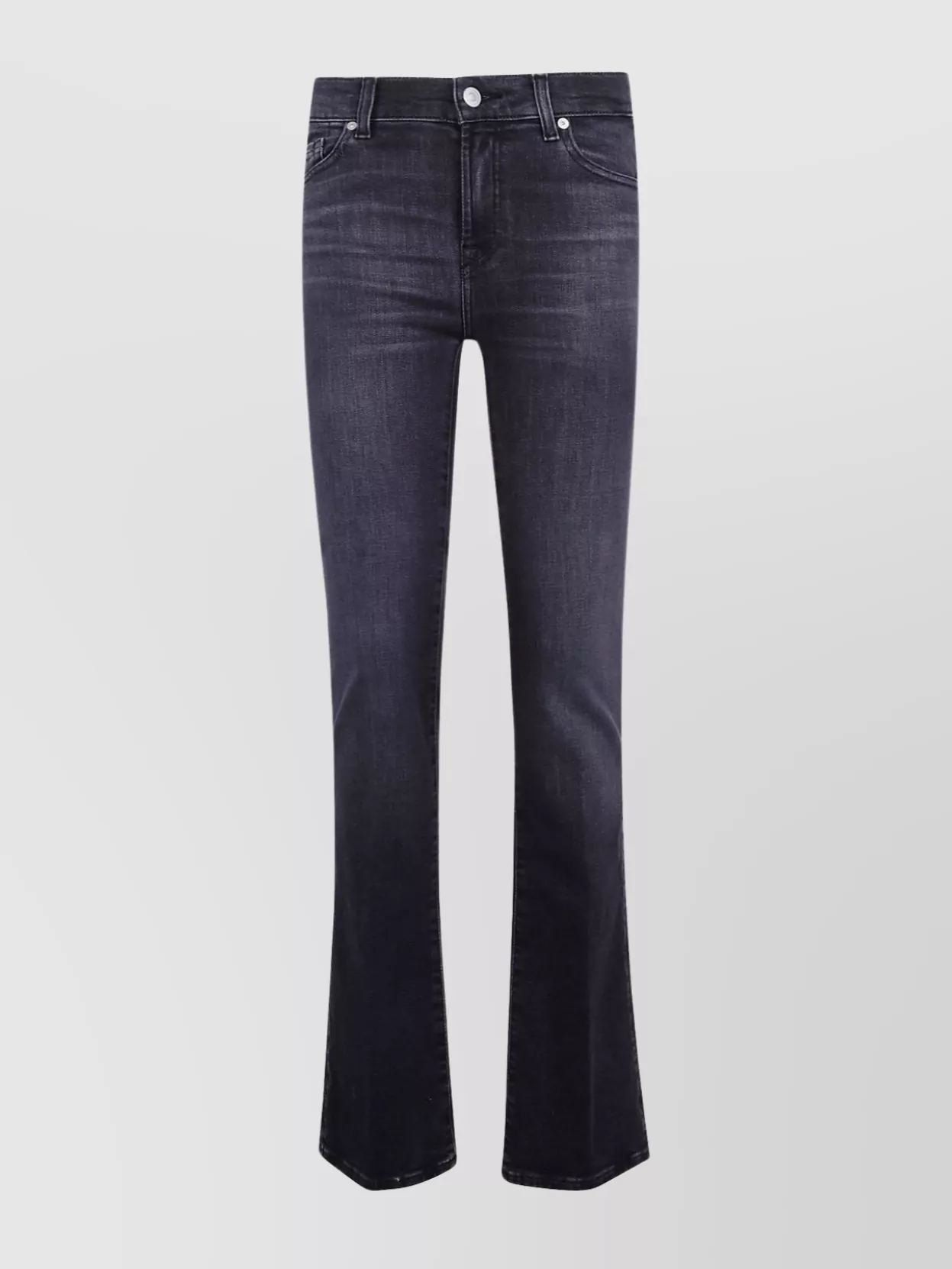 7 For All Mankind "Faded Effect" Bootcut Jeans With Rivet Detailing