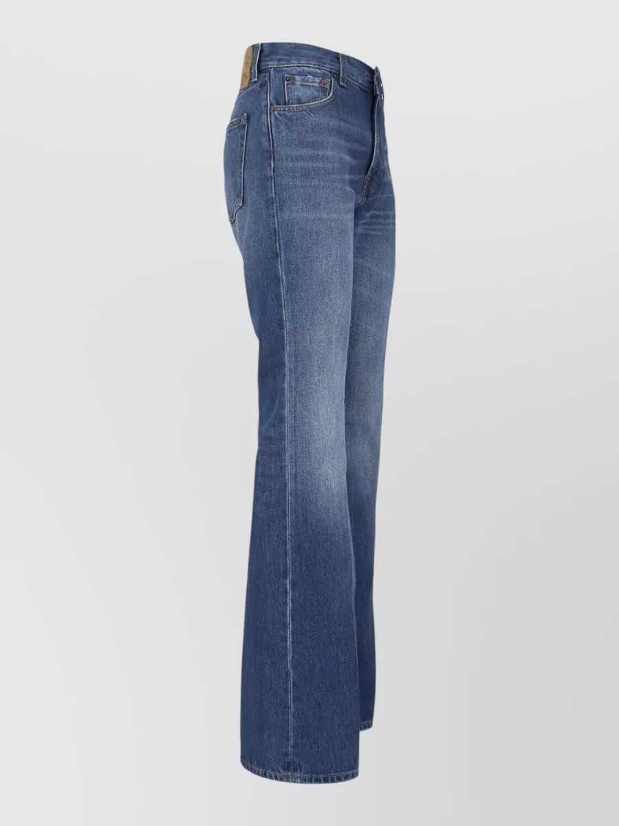 Haikure Straight Trousers Flared Design Five Pocket