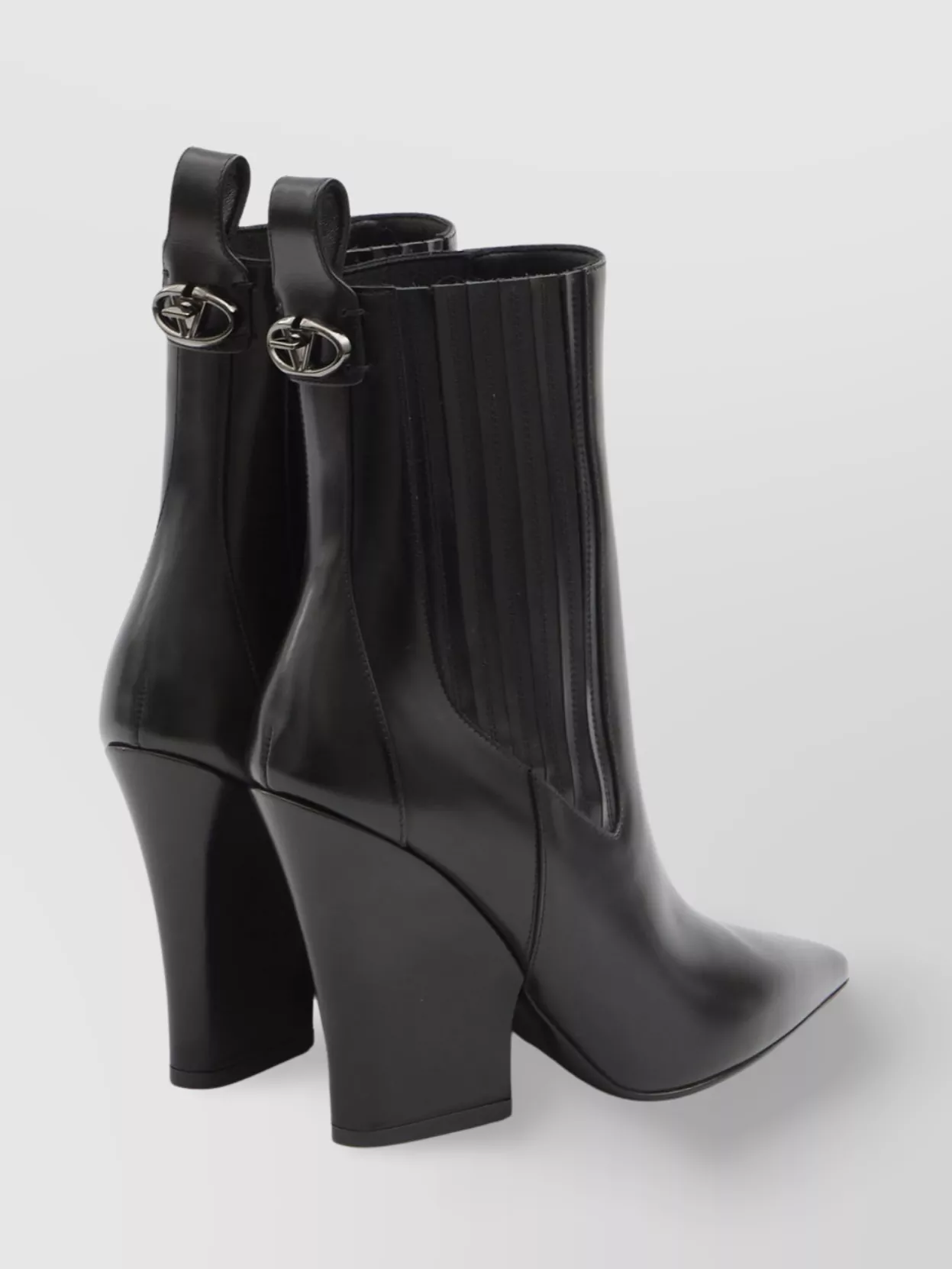 Valentino Garavani Calfskin Pointed Heel Lockette Booties