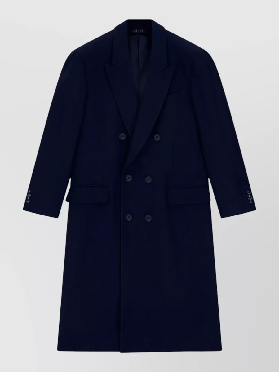 Giorgio Armani virgin wool cashmere chevron coat