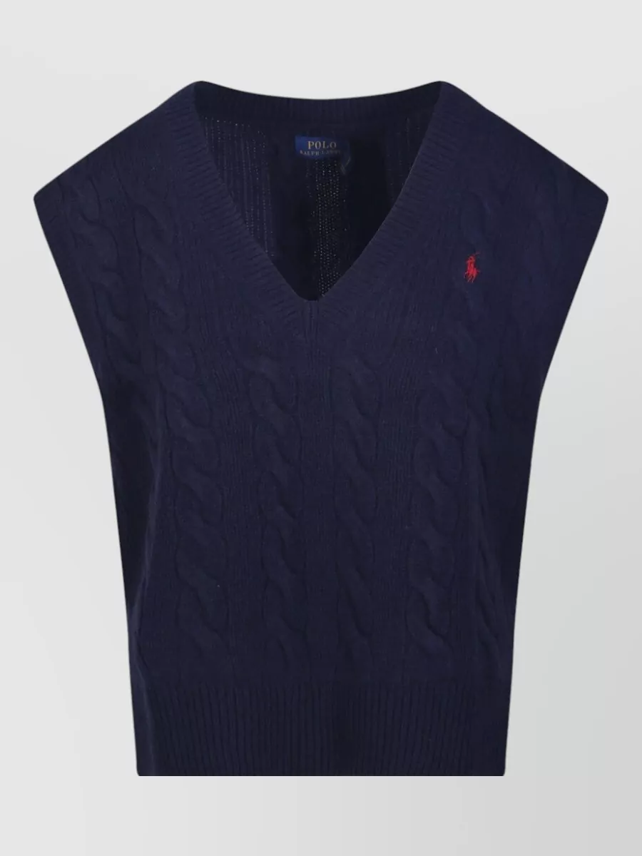 Ralph Lauren wool cashmere sleeveless knitted top