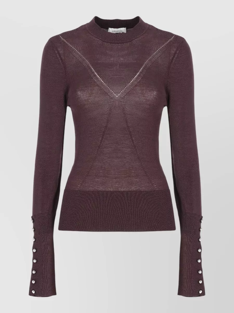 Paco Rabanne merino wool silk crewneck sweater