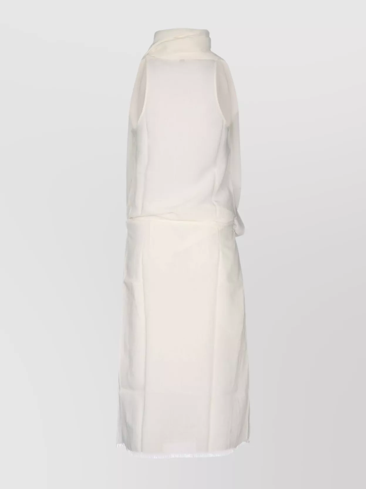 Totême Dresses With Frayed Hem And Scarf Detail In Black