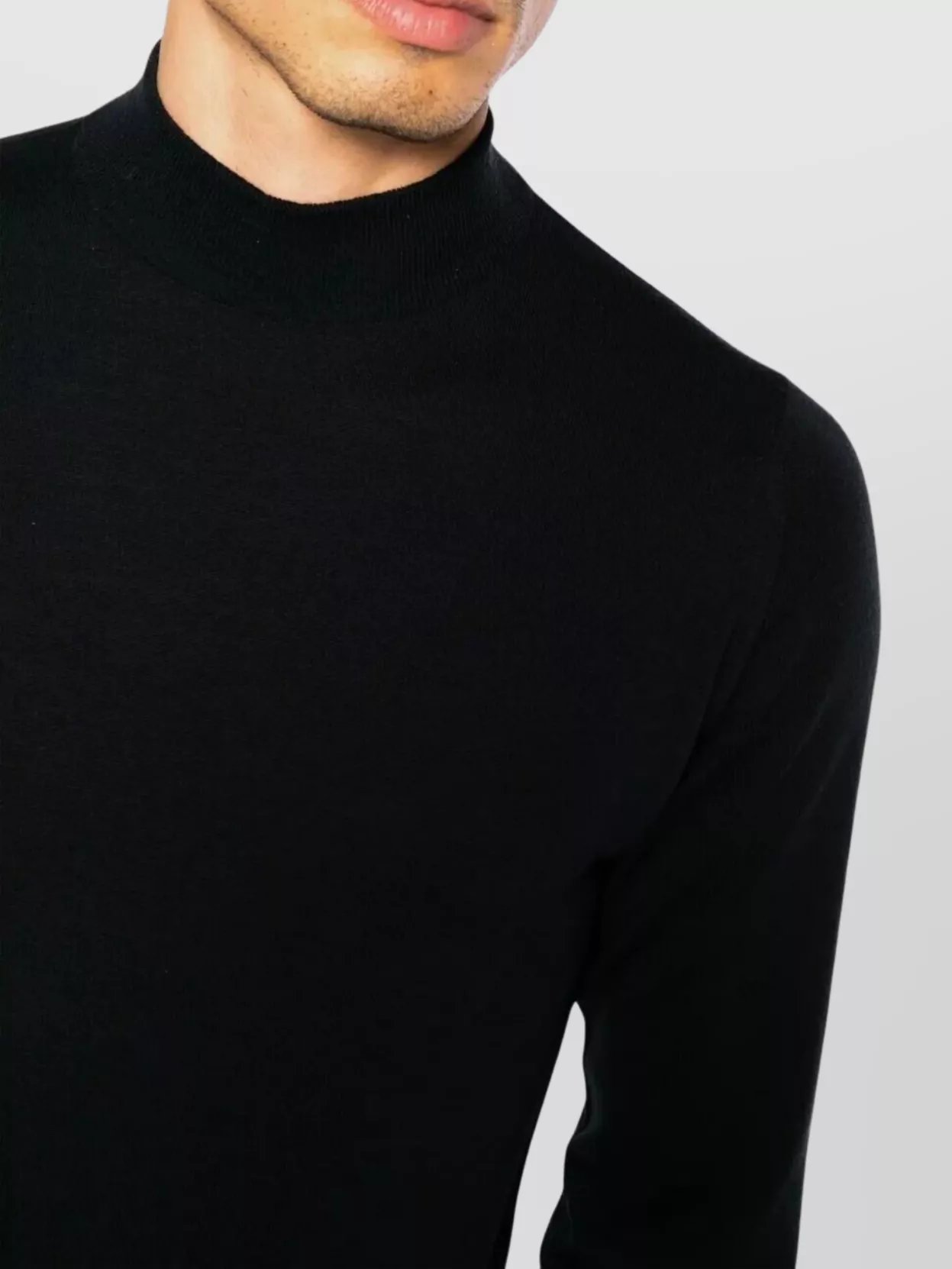 John Smedley Mock Neck Sweater Long Sleeves