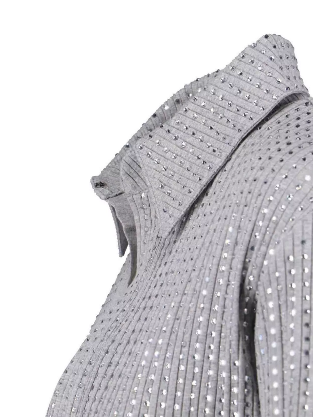 The Attico Embellished Knee Length Dress Keyhole Front