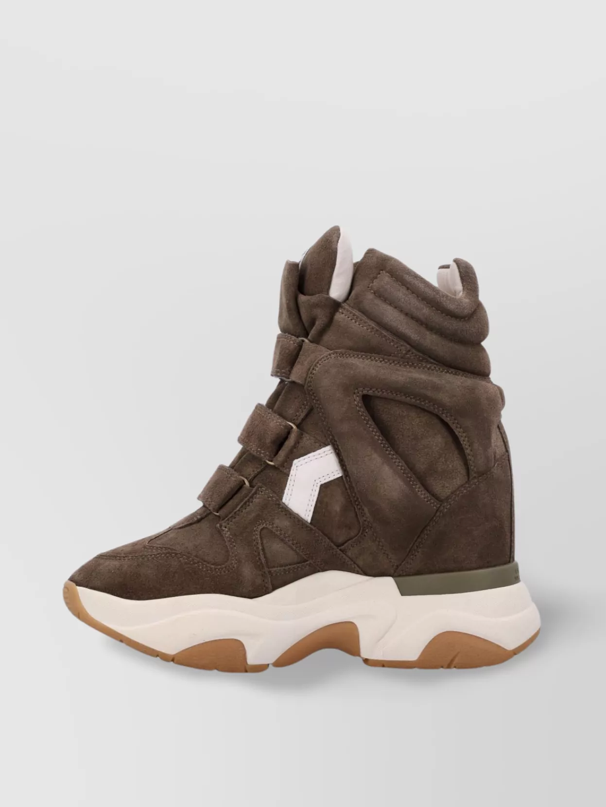 Isabel Marant High-Top Suede Sneakers Contrast Sole