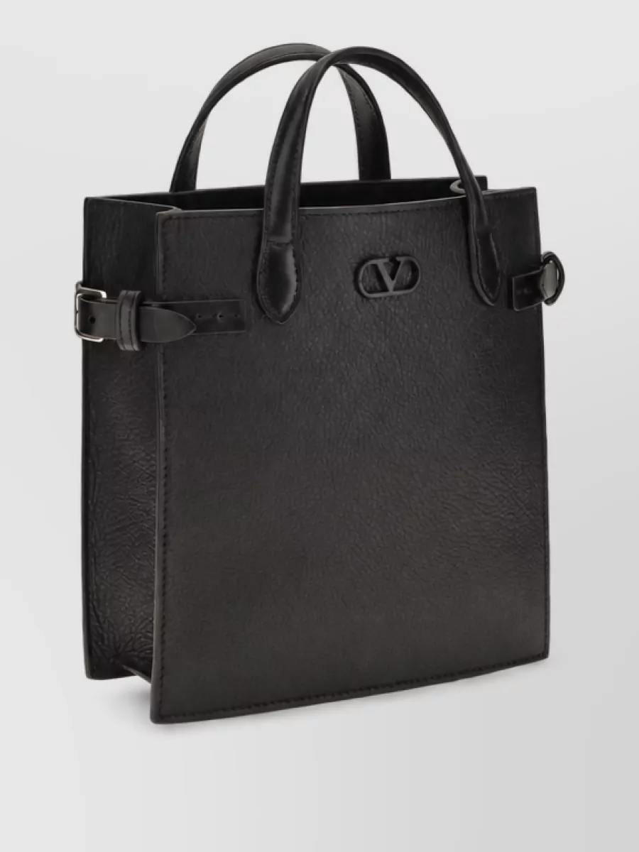 Valentino Garavani Calf Leather Small Tote Bag