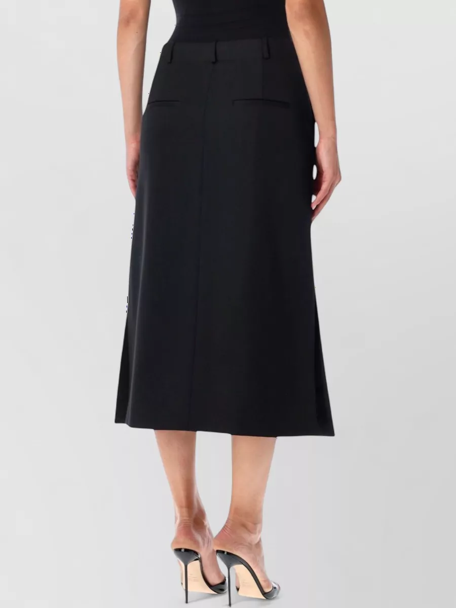 Fendi Virgin Wool Midi Skirt
