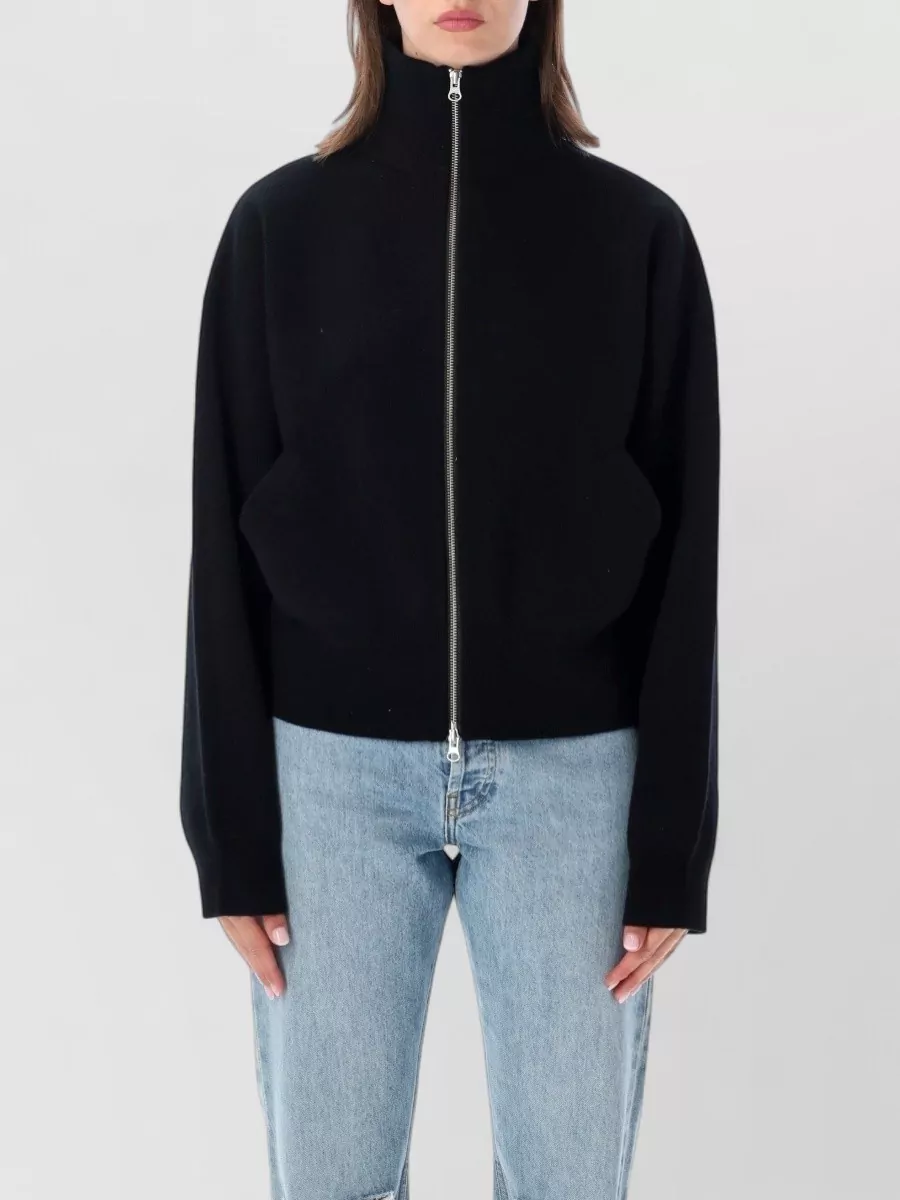 Extreme Cashmere cashmere jacquard cropped bomber jacket