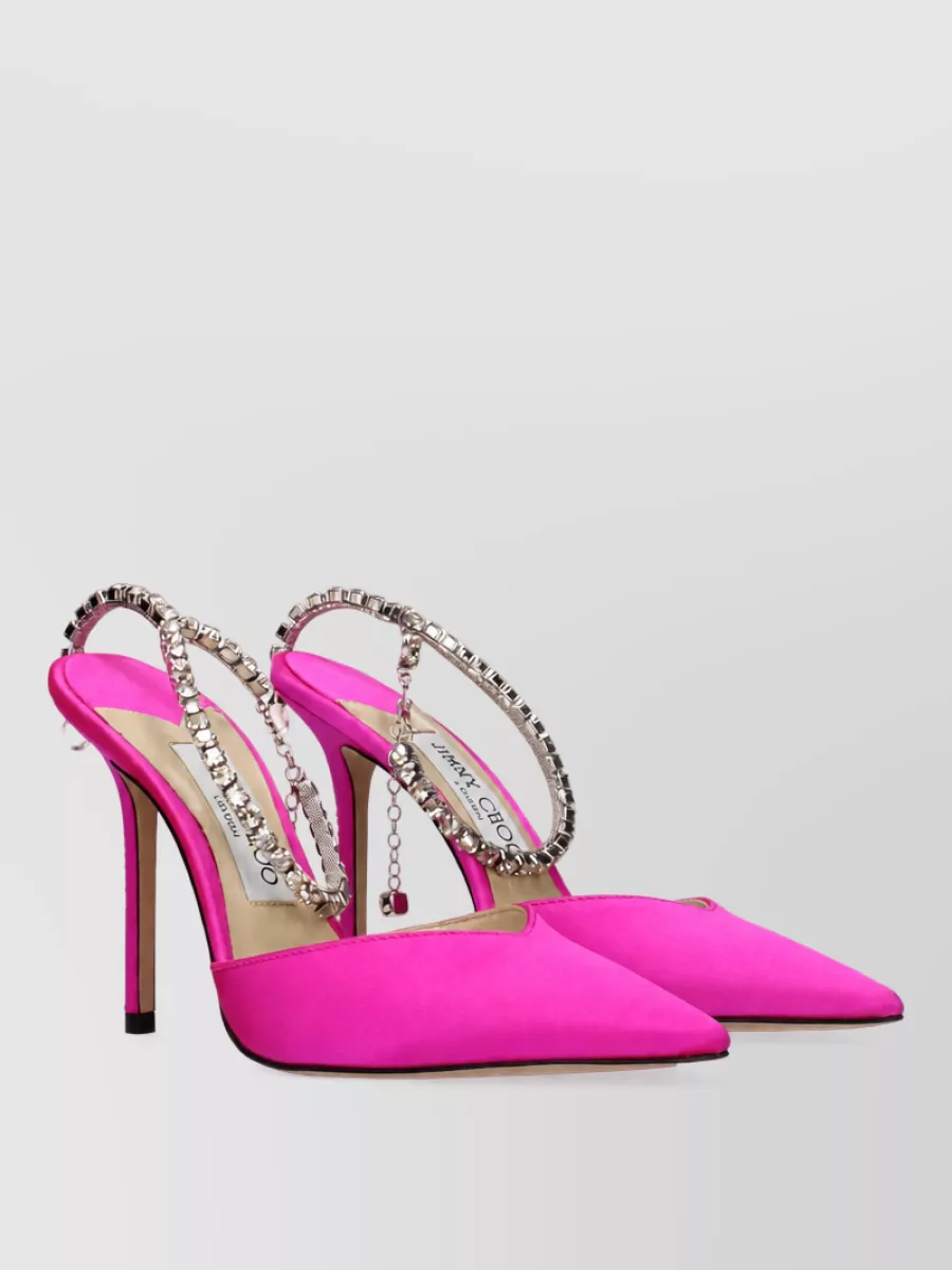 Jimmy Choo Satin Stiletto Heel Sandals