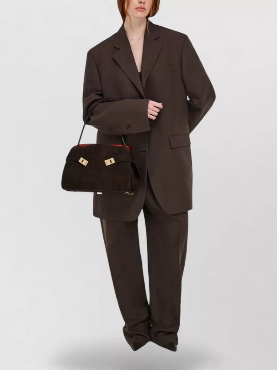 Ferragamo The Hug Bag Small Suede Leather Tote Bag