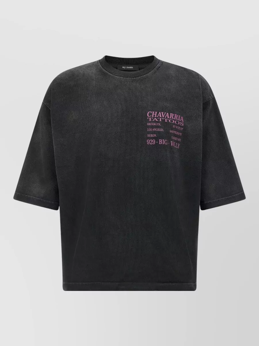 Willy Chavarria Cotton printed crew neck short sleeve t-shirt